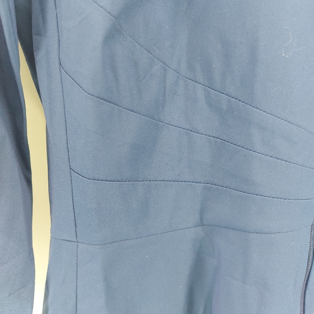 Lafayette 148 NY Collared A Line Shirt Dress Navy Size 2 Cotton - Picture 5 of 12